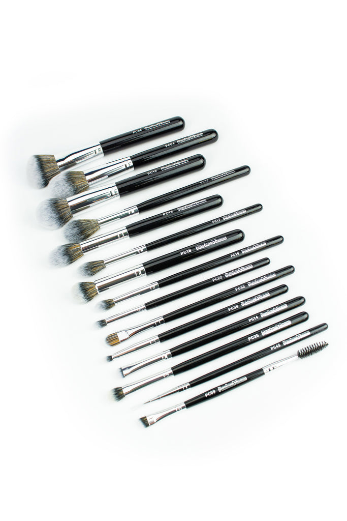 Black 15 Piece Makeup Brush Set