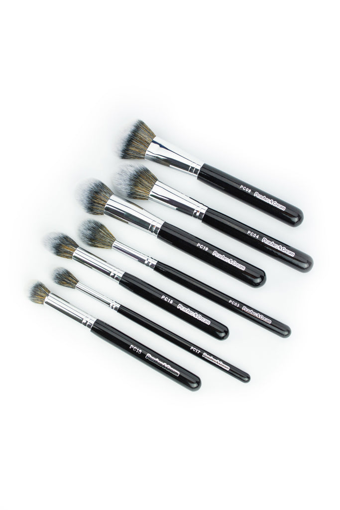Black Essential Face Brush Set