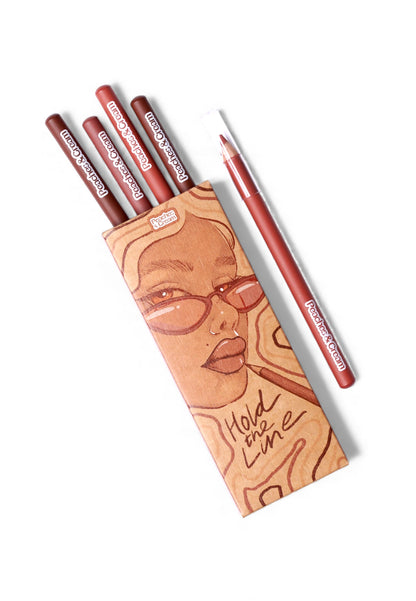 Set 5 nude of lip liners by Peaches & Cream 