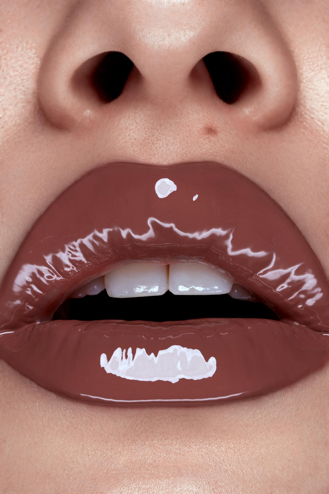 1999 Lip gloss shown on model's lips