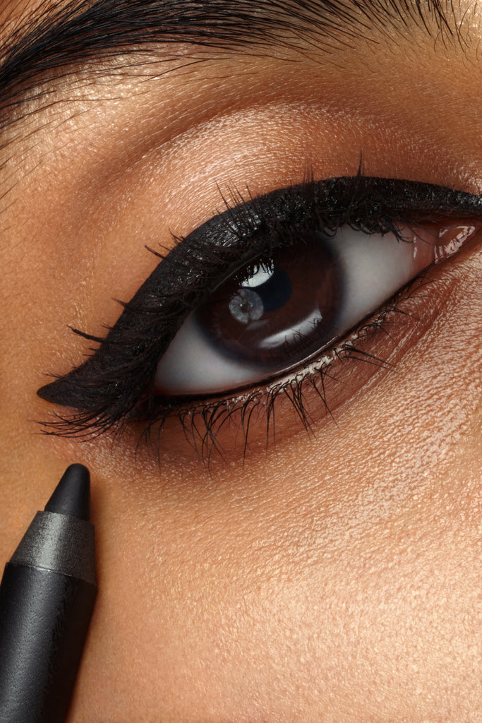 Cleopatra eyeliner shown on model's eye
